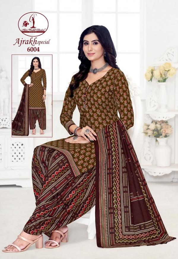 Miss World Ajrakh Vol-6 – Dress Material